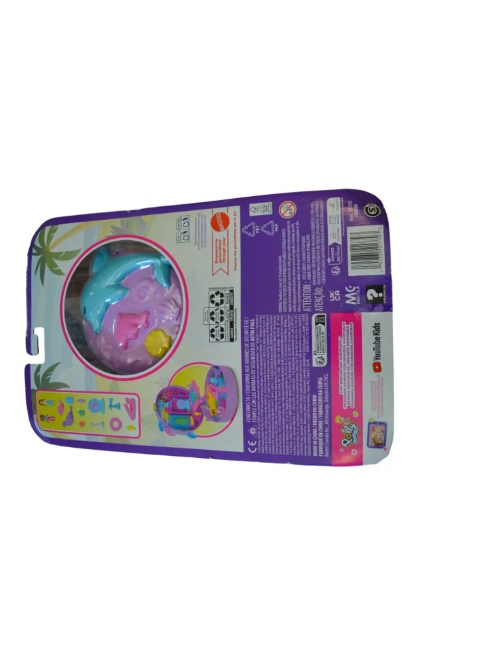 New Polly Pocket Dolphin Rescue & Play Compact Girls Toy Set